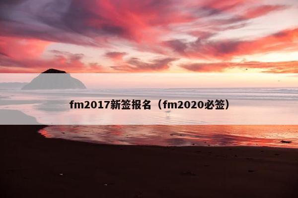 fm2017新签报名（fm2020必签）
