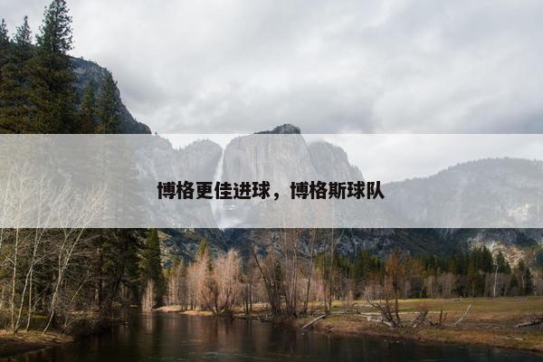 博格更佳进球，博格斯球队