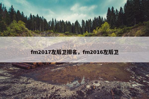 fm2017左后卫排名，fm2016左后卫