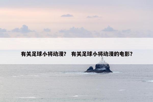 有关足球小将动漫？ 有关足球小将动漫的电影？