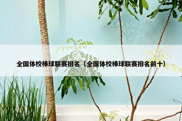 全国体校棒球联赛排名（全国体校棒球联赛排名前十）