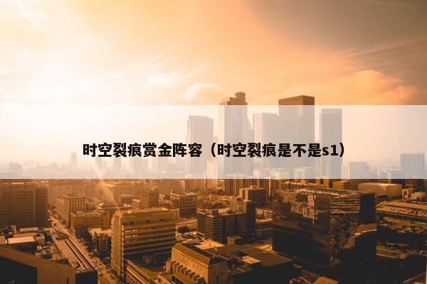 时空裂痕赏金阵容（时空裂痕是不是s1）