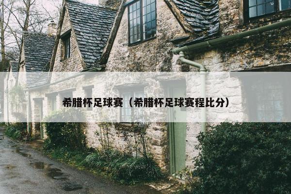 希腊杯足球赛（希腊杯足球赛程比分）