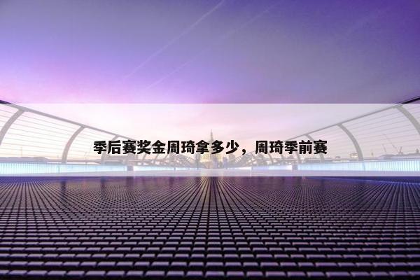 季后赛奖金周琦拿多少，周琦季前赛