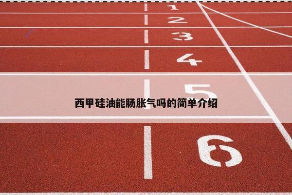 西甲硅油能肠胀气吗的简单介绍