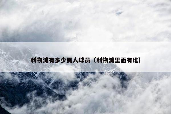 利物浦有多少黑人球员（利物浦里面有谁）
