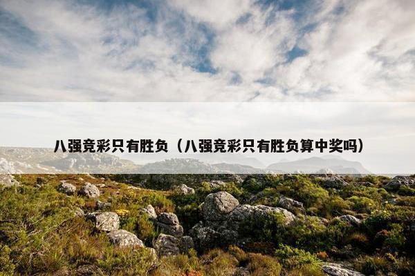 八强竞彩只有胜负（八强竞彩只有胜负算中奖吗）