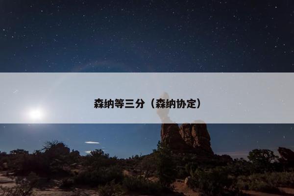 森纳等三分（森纳协定）