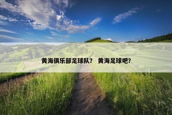 黄海俱乐部足球队？ 黄海足球吧？