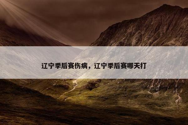 辽宁季后赛伤病，辽宁季后赛哪天打