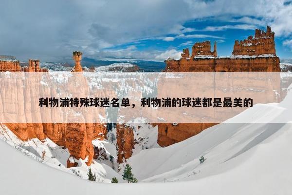 利物浦特殊球迷名单，利物浦的球迷都是最美的
