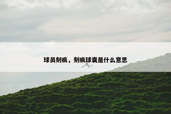 球员刻痕，刻痕球囊是什么意思