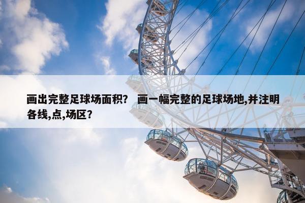 画出完整足球场面积？ 画一幅完整的足球场地,并注明各线,点,场区？