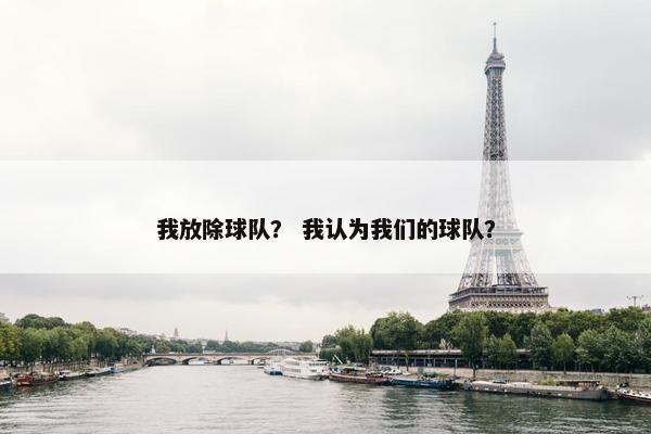 我放除球队？ 我认为我们的球队？