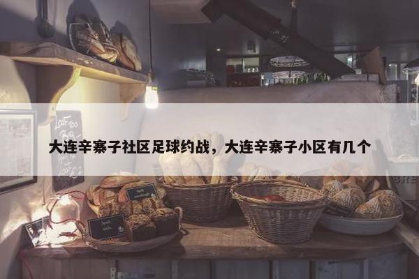 大连辛寨子社区足球约战，大连辛寨子小区有几个