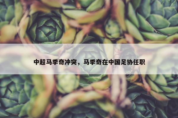 中超马季奇冲突，马季奇在中国足协任职