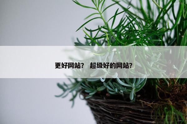 更好网站？ 超级好的网站？