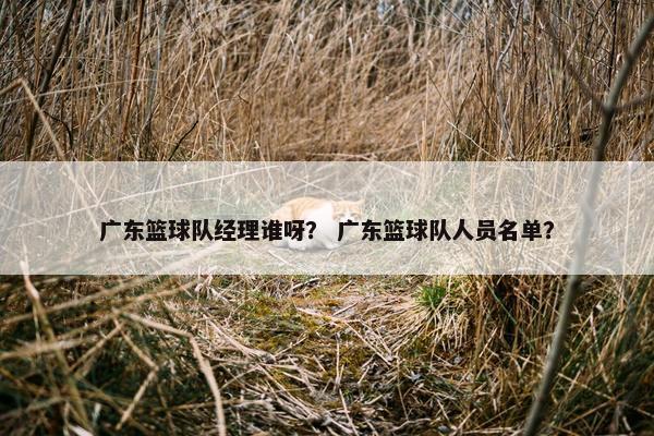 广东篮球队经理谁呀？ 广东篮球队人员名单？