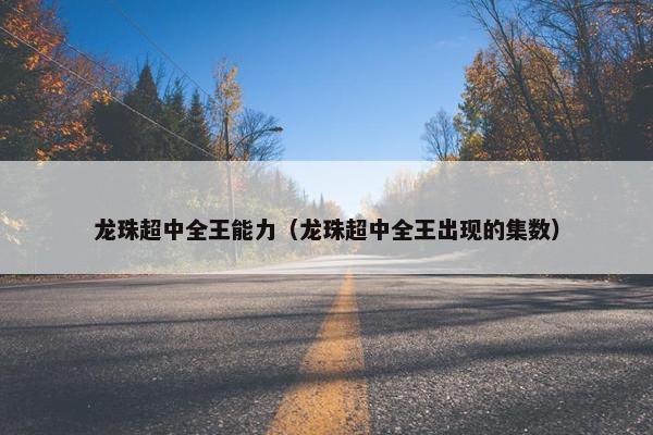 龙珠超中全王能力（龙珠超中全王出现的集数）