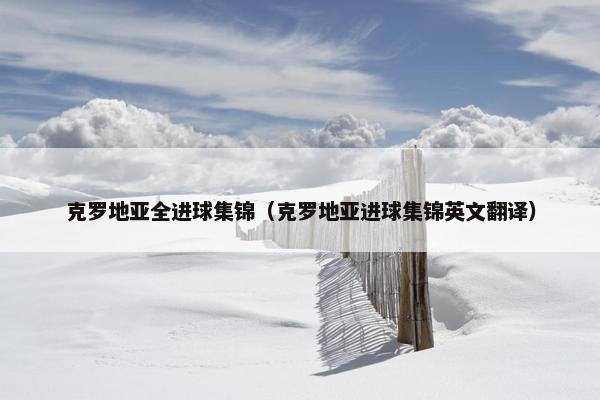 克罗地亚全进球集锦（克罗地亚进球集锦英文翻译）