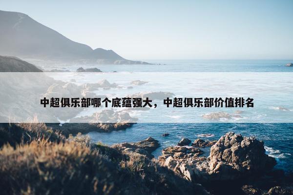 中超俱乐部哪个底蕴强大，中超俱乐部价值排名