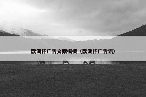 欧洲杯广告文案模板（欧洲杯广告语）