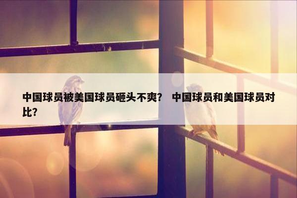中国球员被美国球员砸头不爽？ 中国球员和美国球员对比？