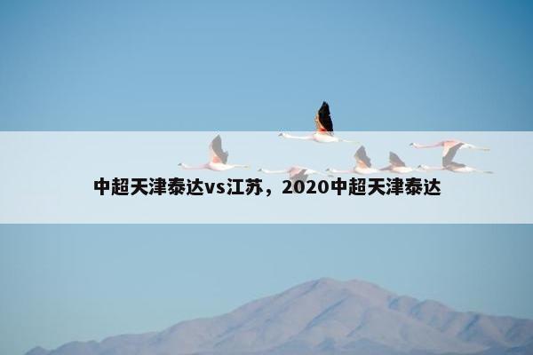 中超天津泰达vs江苏，2020中超天津泰达