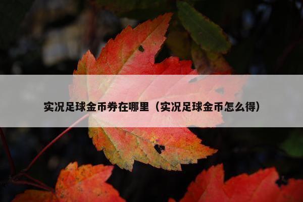 实况足球金币券在哪里（实况足球金币怎么得）