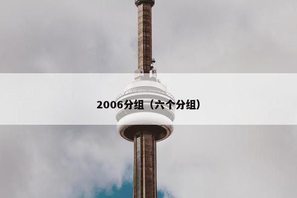 2006分组（六个分组）