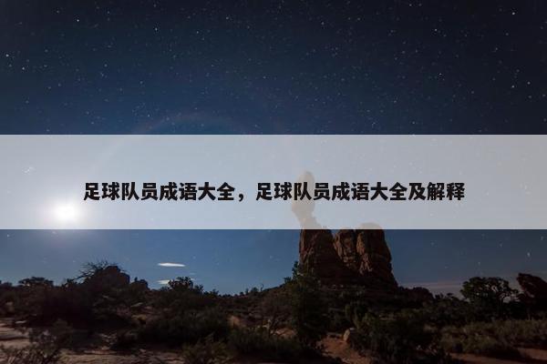 足球队员成语大全，足球队员成语大全及解释