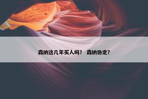森纳这几年买人吗？ 森纳协定？