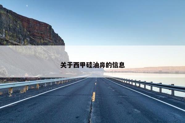 关于西甲硅油鼻的信息