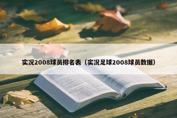 实况2008球员排名表（实况足球2008球员数据）