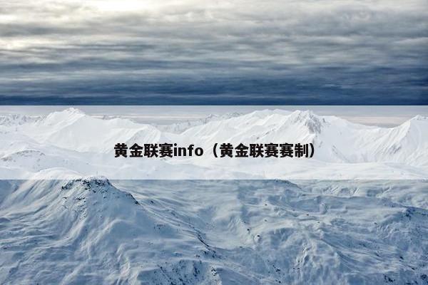 黄金联赛info（黄金联赛赛制）