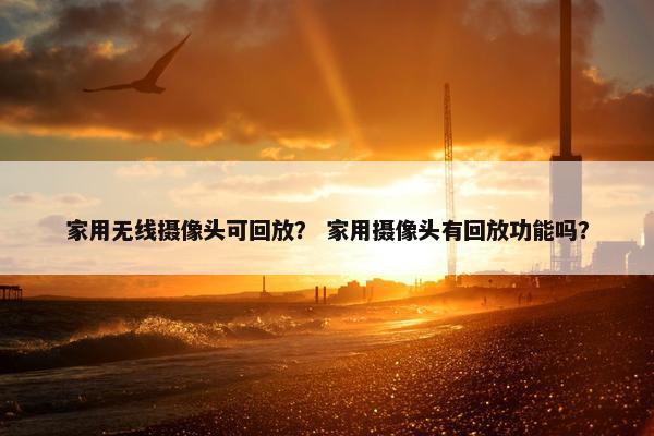 家用无线摄像头可回放？ 家用摄像头有回放功能吗？