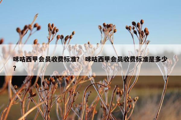 咪咕西甲会员收费标准？ 咪咕西甲会员收费标准是多少？