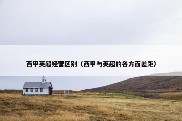 西甲英超经营区别（西甲与英超的各方面差距）