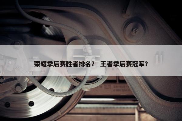 荣耀季后赛胜者排名？ 王者季后赛冠军？