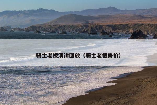 骑士老板演讲回放（骑士老板身价）
