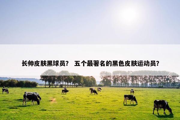 长帅皮肤黑球员？ 五个最著名的黑色皮肤运动员？