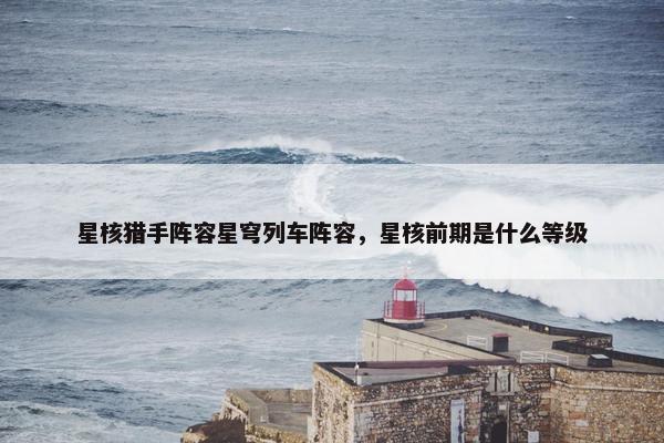 星核猎手阵容星穹列车阵容，星核前期是什么等级