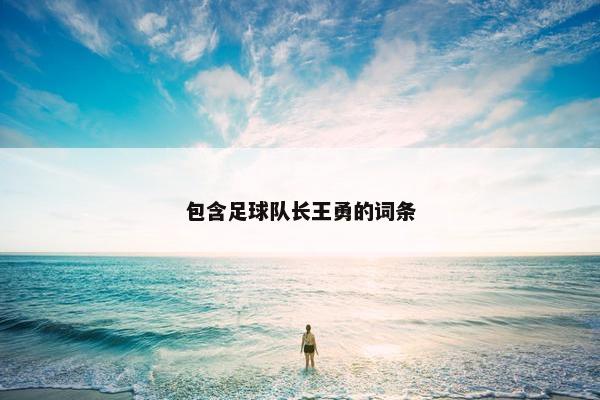 包含足球队长王勇的词条