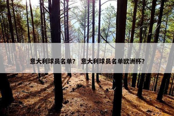 意大利球员名单？ 意大利球员名单欧洲杯？
