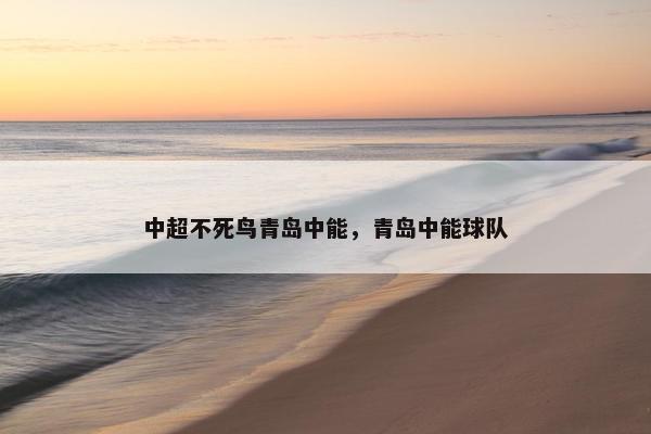 中超不死鸟青岛中能，青岛中能球队