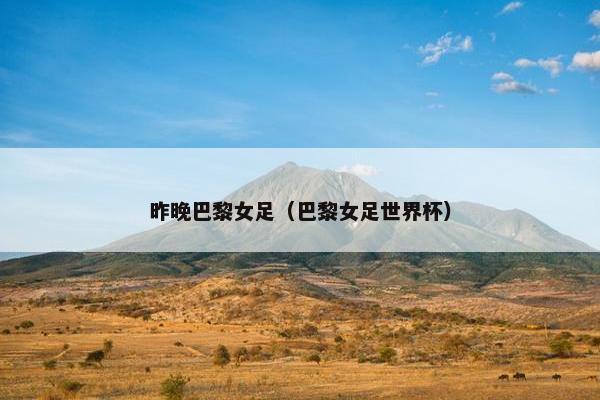 昨晚巴黎女足（巴黎女足世界杯）
