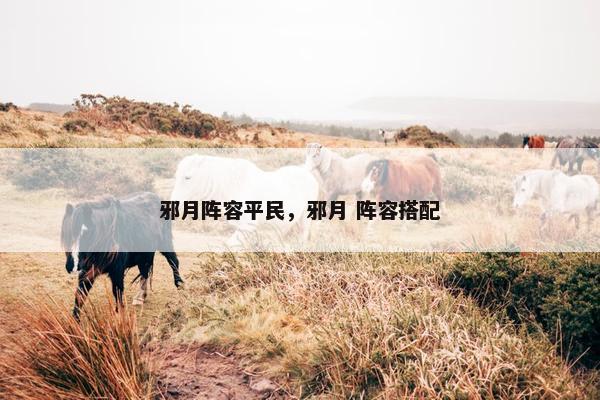 邪月阵容平民，邪月 阵容搭配