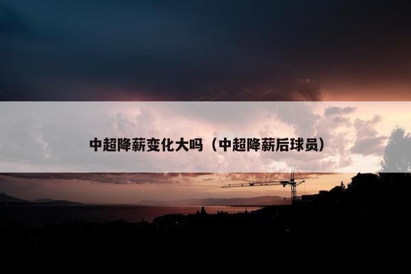 中超降薪变化大吗（中超降薪后球员）