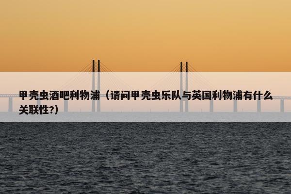 甲壳虫酒吧利物浦（请问甲壳虫乐队与英国利物浦有什么关联性?）