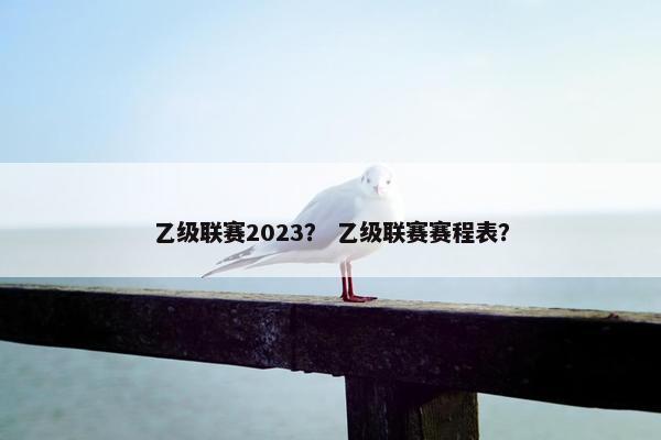 乙级联赛2023？ 乙级联赛赛程表？